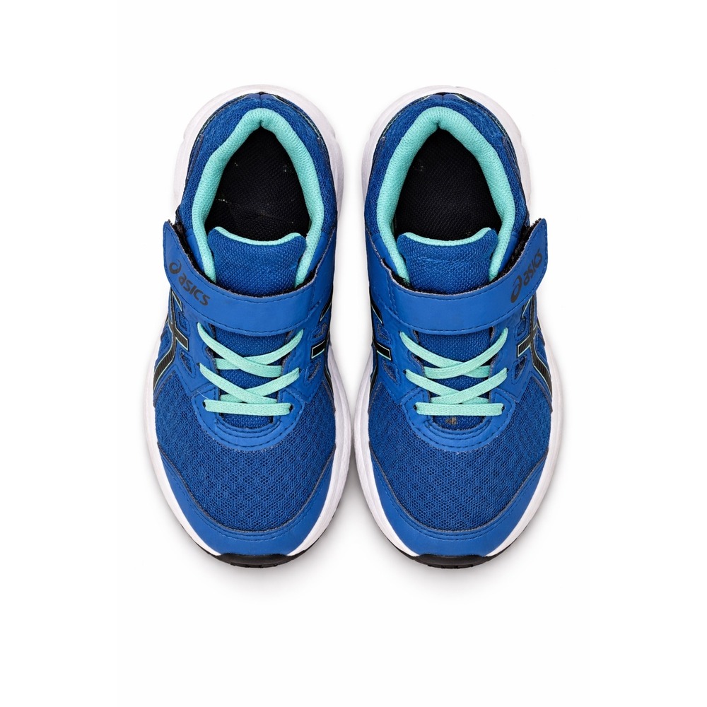 ASICS Kids Running Shoes Size 1 Blue Hook and Loop Sneakers Youth - Picture 4 of 9
